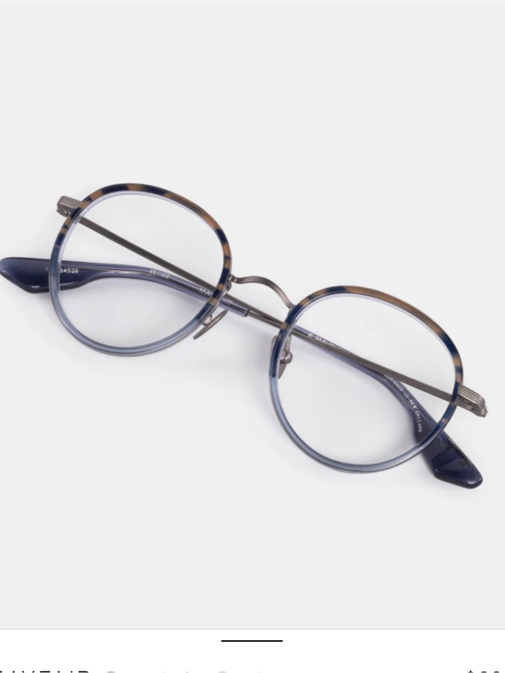Krewe Mayfair Rhodes Matte Raw Titanium Glasses
